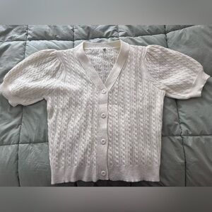 Women's Off-White Cable Knit Sweater